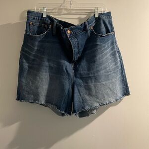 Madewell high-Rise Blue Jean Shorts